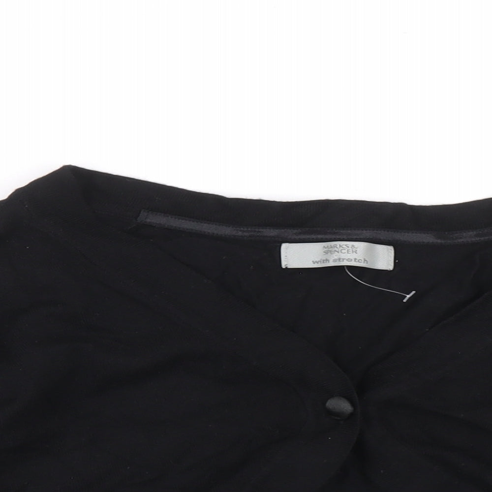 Womens UK Size 8 Marks and Spencer Black Cardigan Jumper