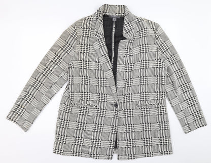 Primark Womens Yellow Check Jacket Blazer Size 16