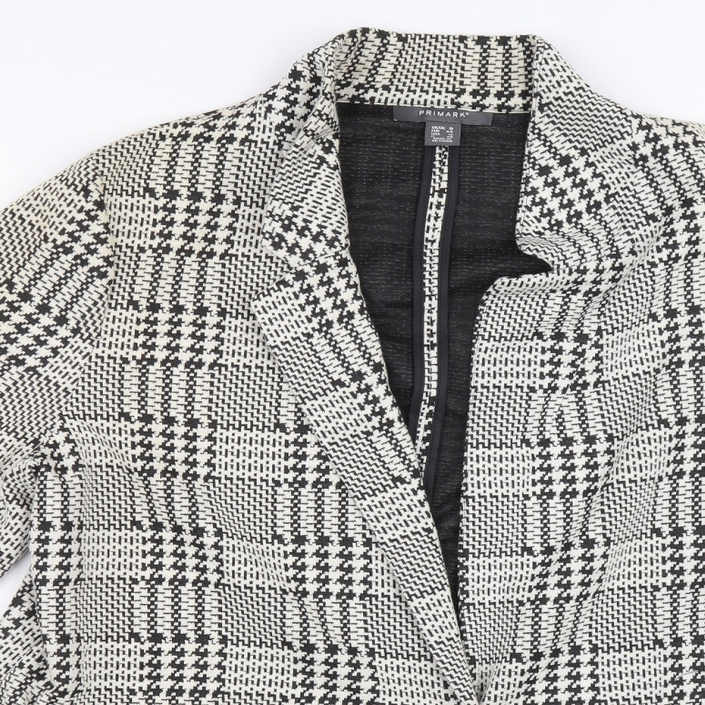 Primark Womens Yellow Check Jacket Blazer Size 16