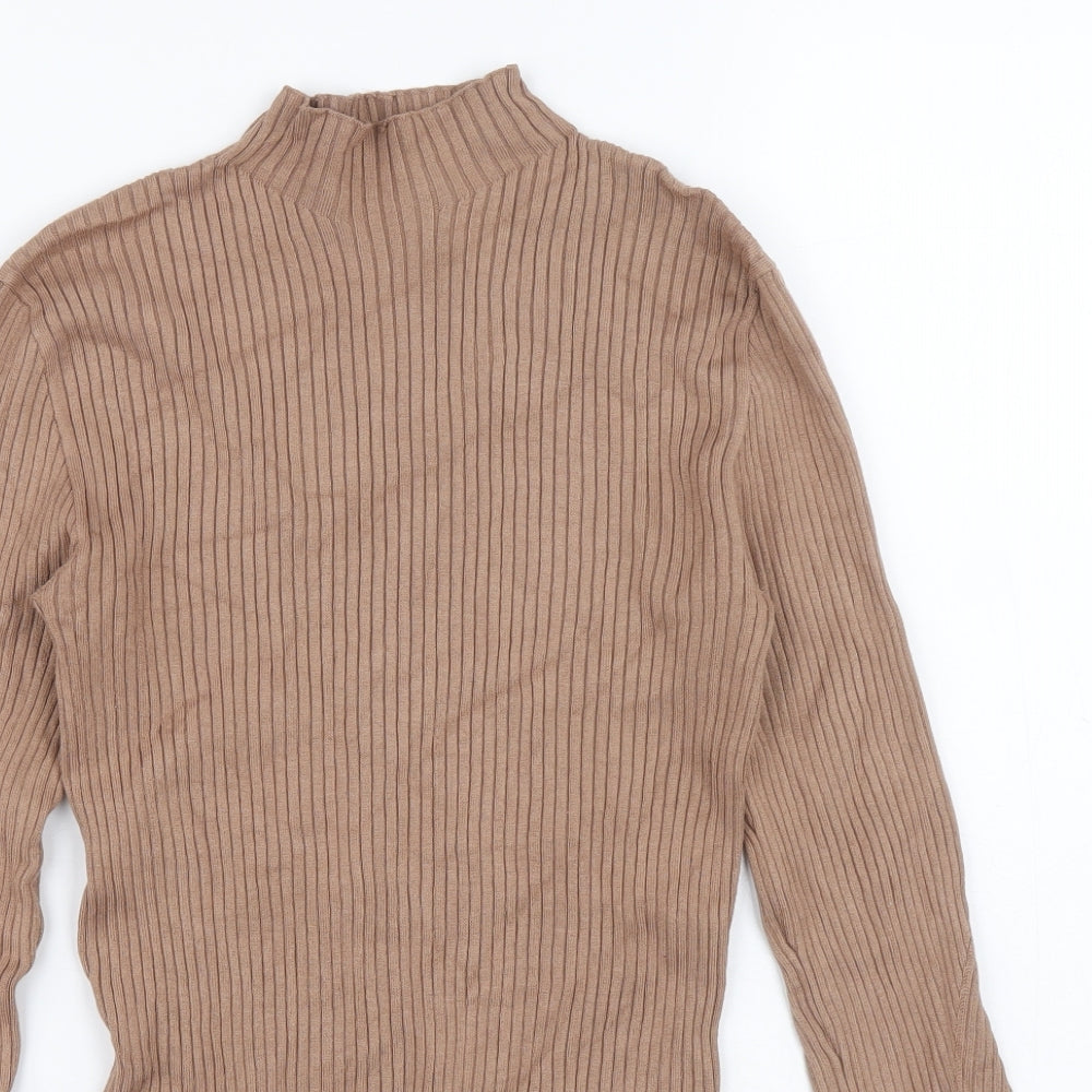 Womens UK Size 30 Bershka Beige Pullover Jumper