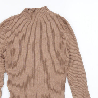 Womens UK Size 30 Bershka Beige Pullover Jumper