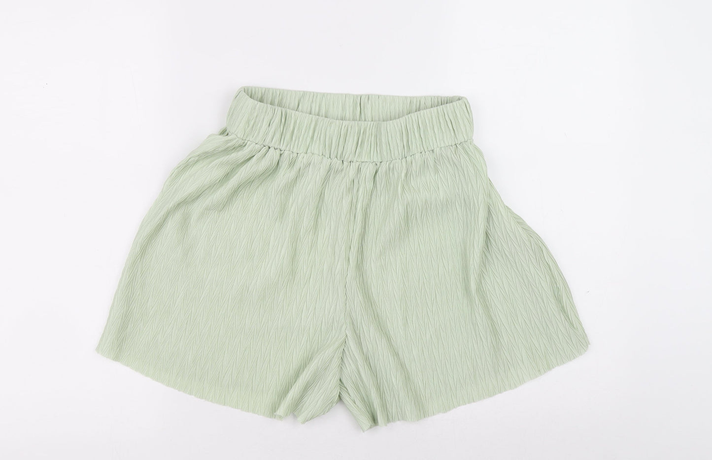SHIEN Womens Green 100% Polyester Wrap Shorts Size 6 L5 in Relaxed Pull On