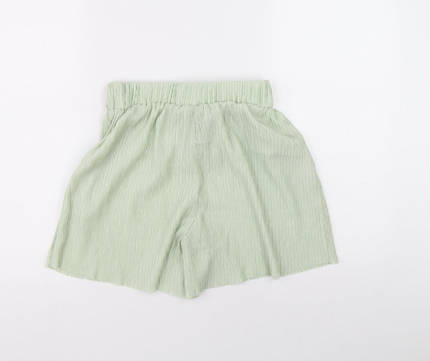 SHIEN Womens Green 100% Polyester Wrap Shorts Size 6 L5 in Relaxed Pull On