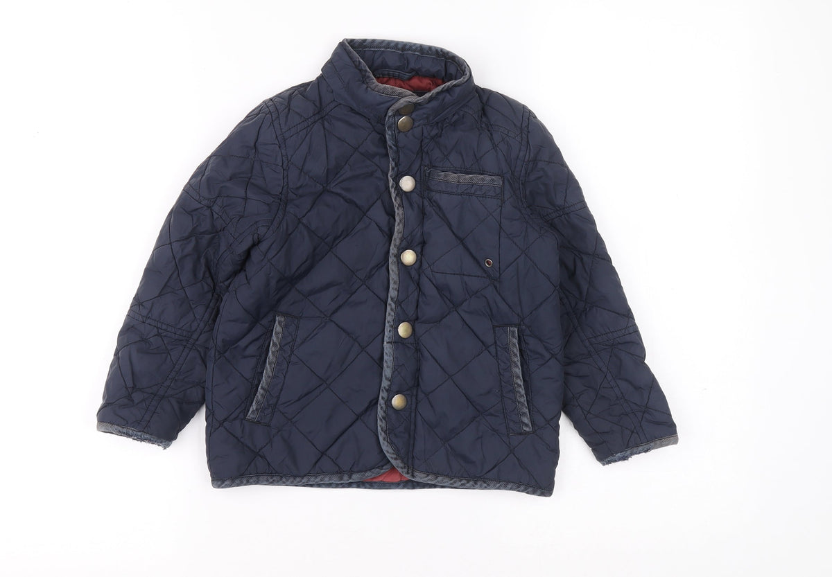 Next Boys Blue Jacket Size 3 Years Button