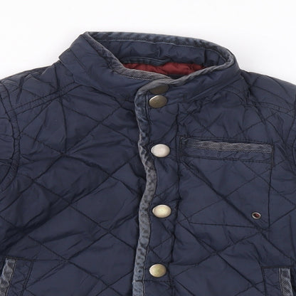 Next Boys Blue Jacket Size 3 Years Button
