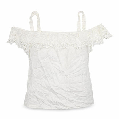Womens UK Size 10 Oasis White Basic Blouse