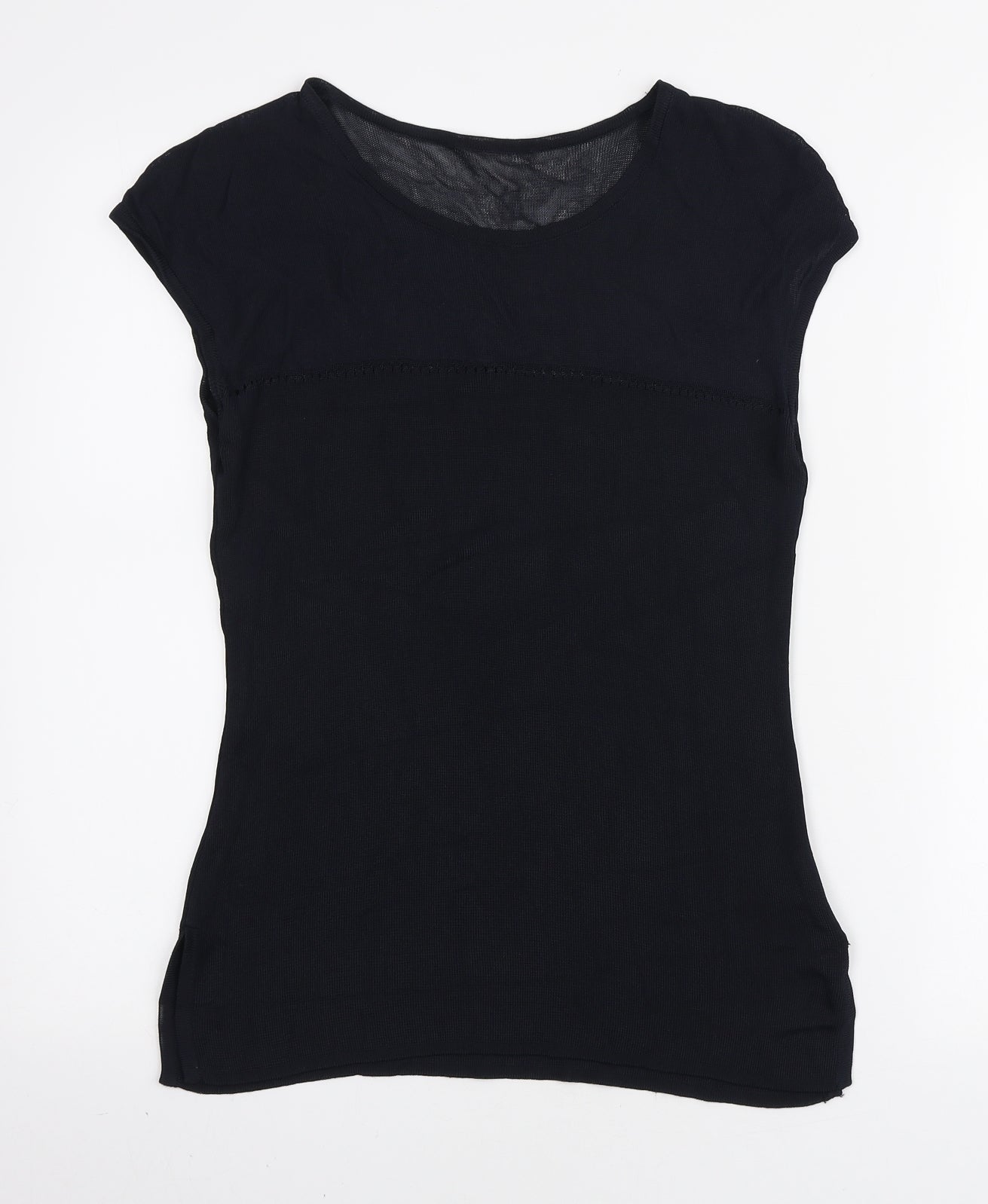 Womens UK Size XS Preworn Blue Basic T-Shirt