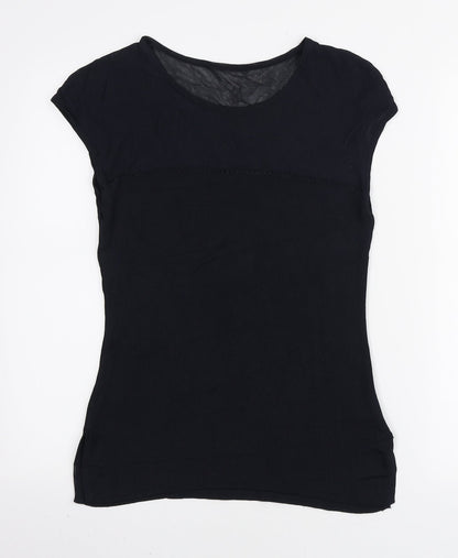 Womens UK Size XS Preworn Blue Basic T-Shirt