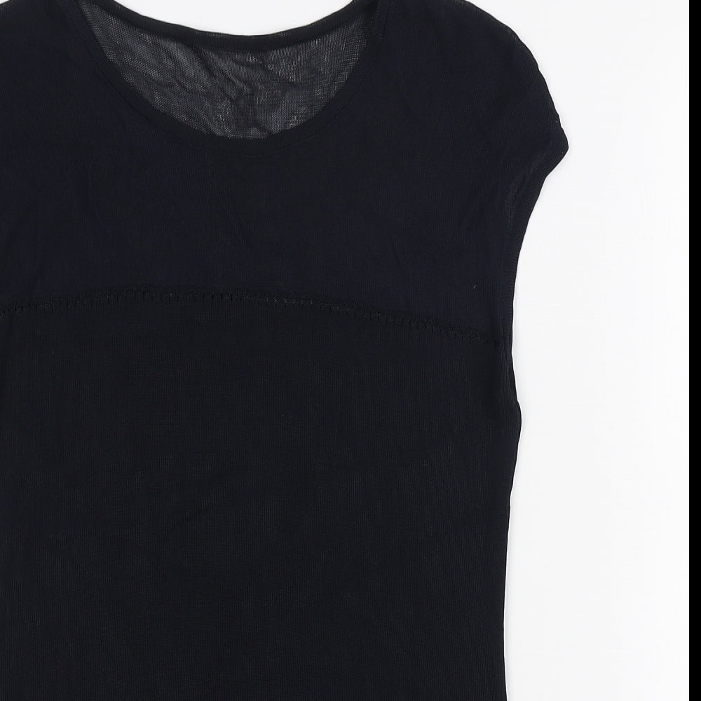 Womens UK Size XS Preworn Blue Basic T-Shirt