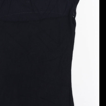 Womens UK Size XS Preworn Blue Basic T-Shirt