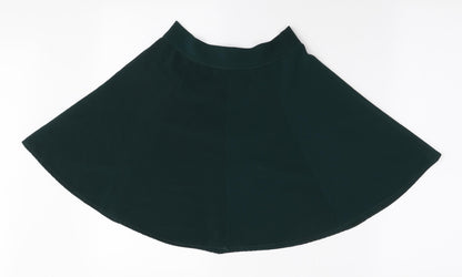 Brandy Melville Womens Green Polyester Skater Skirt Size 24 in Zip