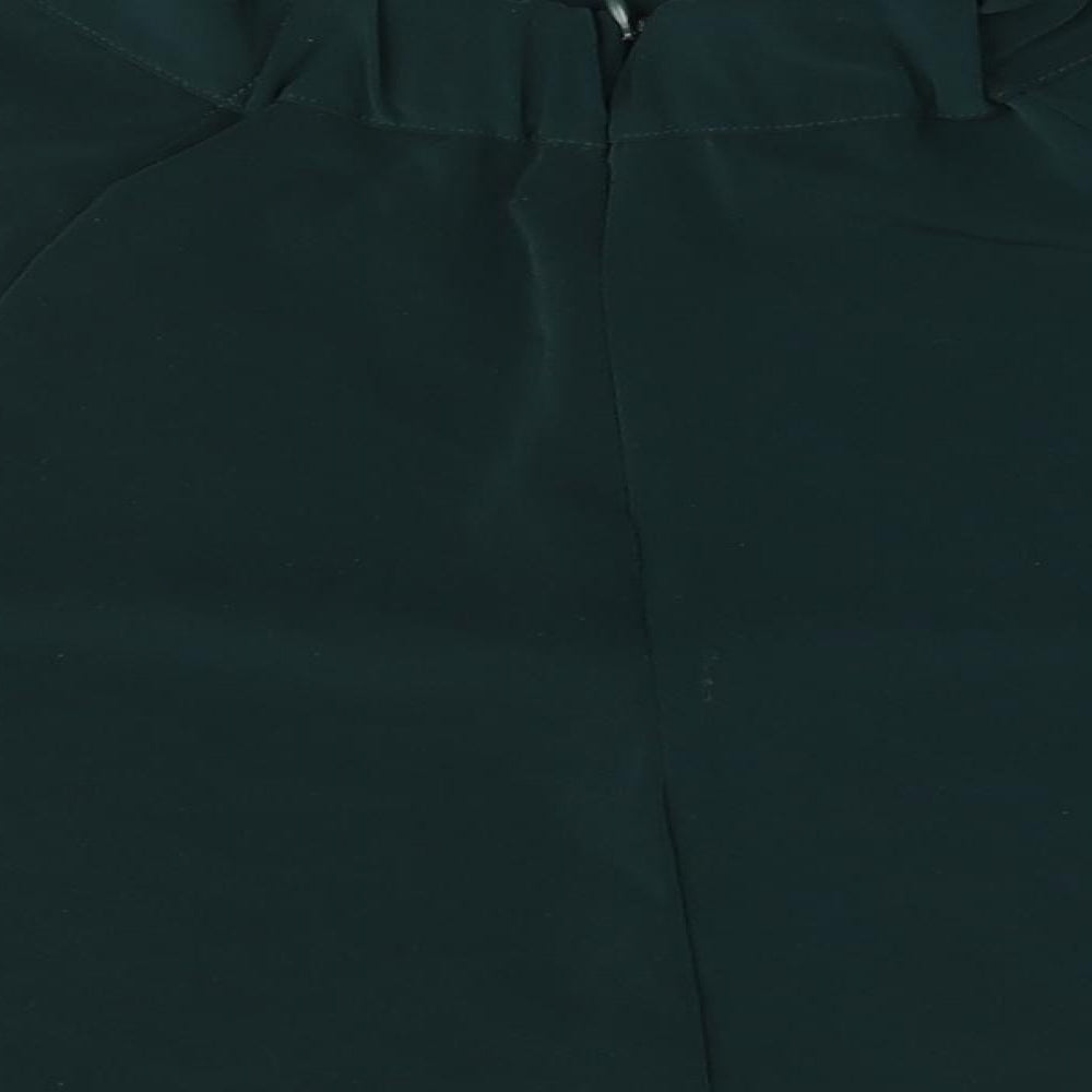 Brandy Melville Womens Green Polyester Skater Skirt Size 24 in Zip