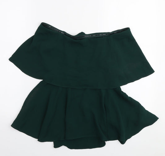 Coast Womens Green Polyester Basic Blouse Size 6 Off the Shoulder