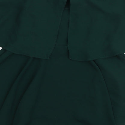 Coast Womens Green Polyester Basic Blouse Size 6 Off the Shoulder