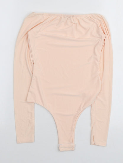 Dolly Diva Womens Pink Polyester Bodysuit One-Piece Size 6 Button