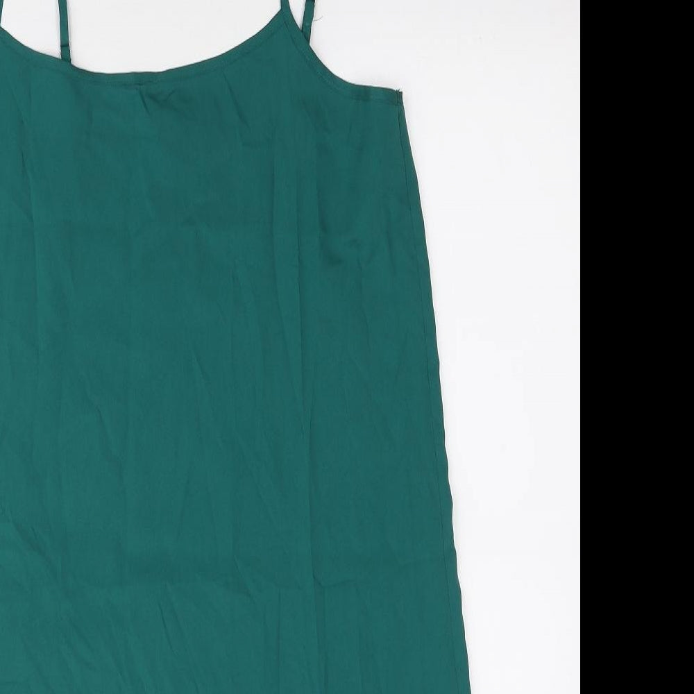 Marks and Spencer Womens Green Polyester Cami Dress Size 10