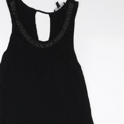 Womens UK Size S Cable & Gauge Black Tunic Tank