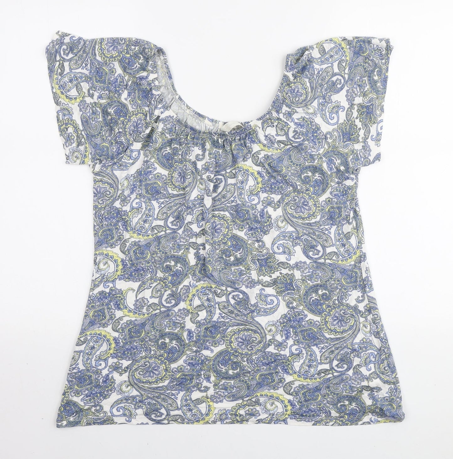 Womens UK Size 12 BHS Blue Basic T-Shirt