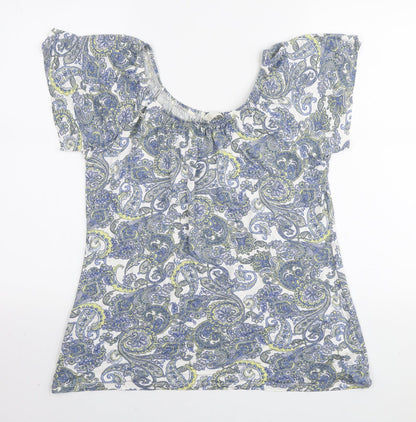 Womens UK Size 12 BHS Blue Basic T-Shirt