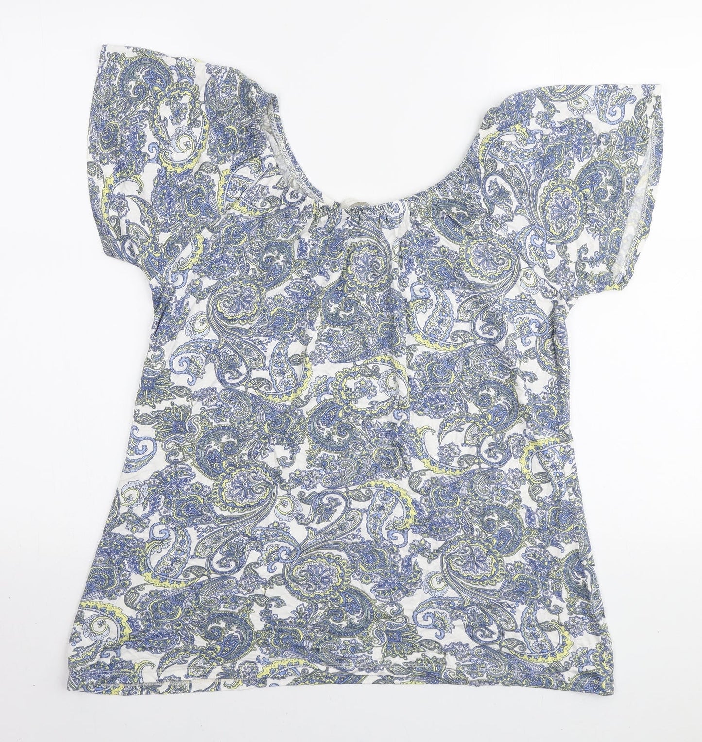 Womens UK Size 12 BHS Blue Basic T-Shirt