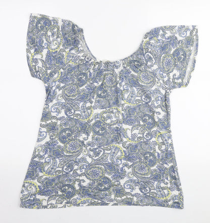 Womens UK Size 12 BHS Blue Basic T-Shirt