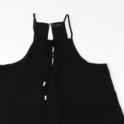 Womens UK Size 10 River Island Black Basic Tank