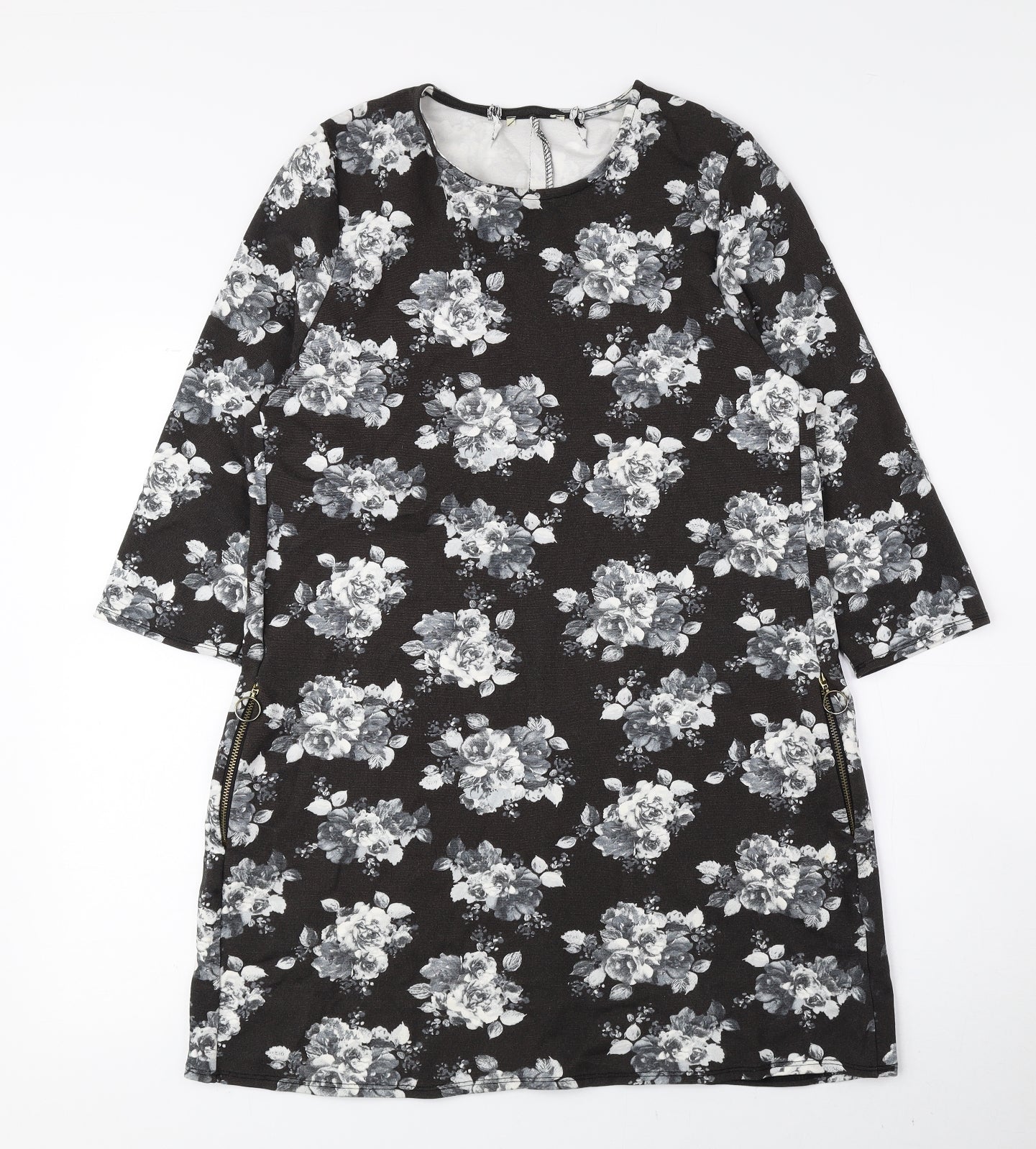 Matalan Womens Multicoloured Floral Viscose A-Line Size 14 Round Neck Pullover