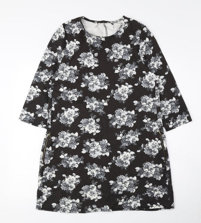 Matalan Womens Multicoloured Floral Viscose A-Line Size 14 Round Neck Pullover