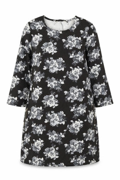 Matalan Womens Multicoloured Floral Viscose A-Line Size 14 Round Neck Pullover