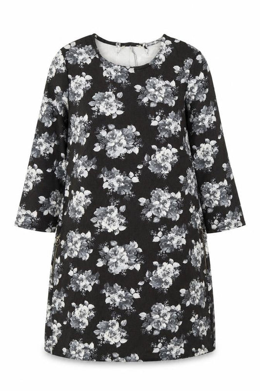 Matalan Womens Multicoloured Floral Viscose A-Line Size 14 Round Neck Pullover