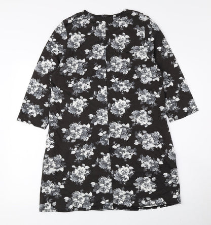 Matalan Womens Multicoloured Floral Viscose A-Line Size 14 Round Neck Pullover