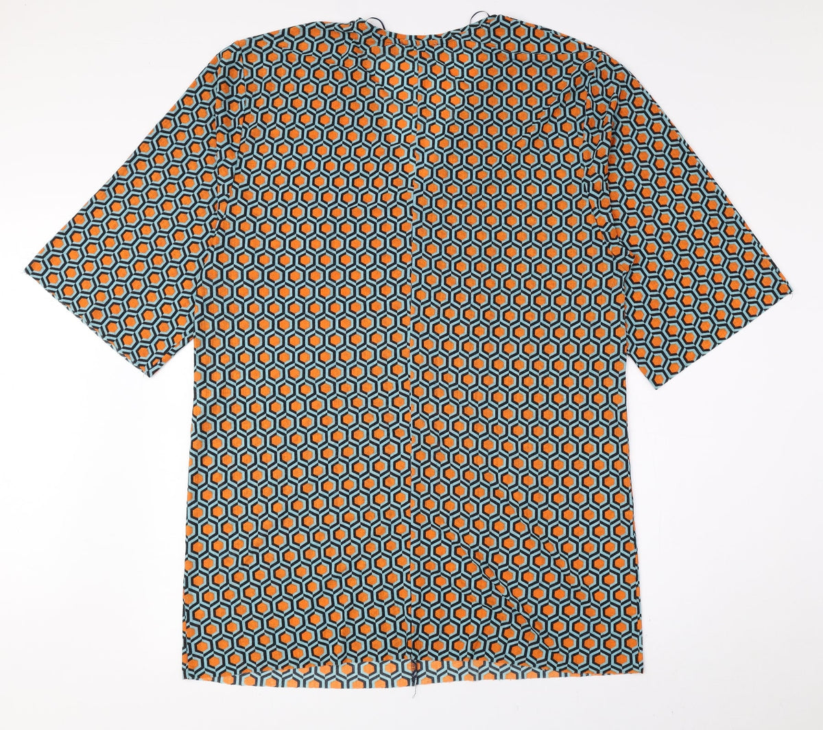 Zara Trafaluc Womens Multicoloured Geometric Polyester A-Line Size 14 V-Neck Pullover