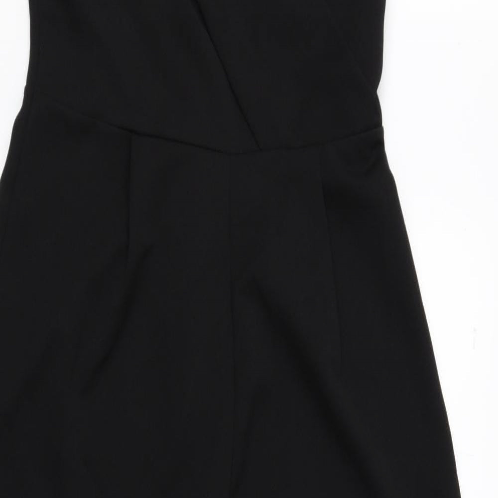Womens UK Size 8 Preworn One-Piece Black Bodysuit