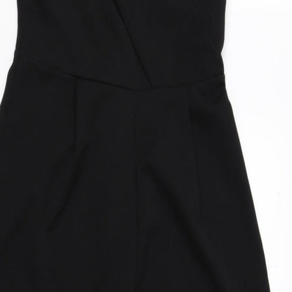 Womens UK Size 8 Preworn One-Piece Black Bodysuit