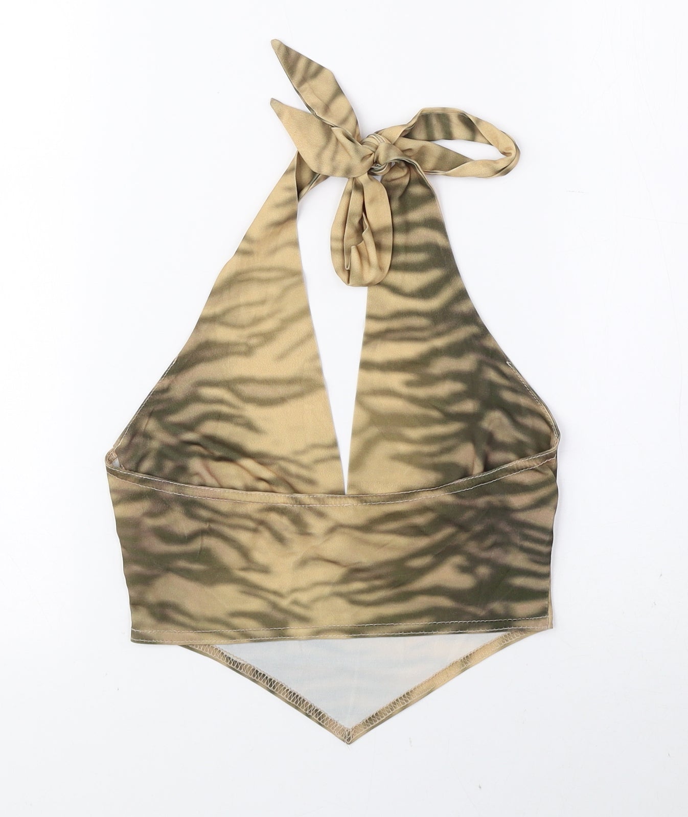 Womens UK Size 6 ASOS Gold Cropped Tank