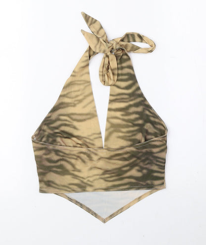 Womens UK Size 6 ASOS Gold Cropped Tank