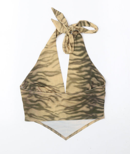 Womens UK Size 6 ASOS Gold Cropped Tank