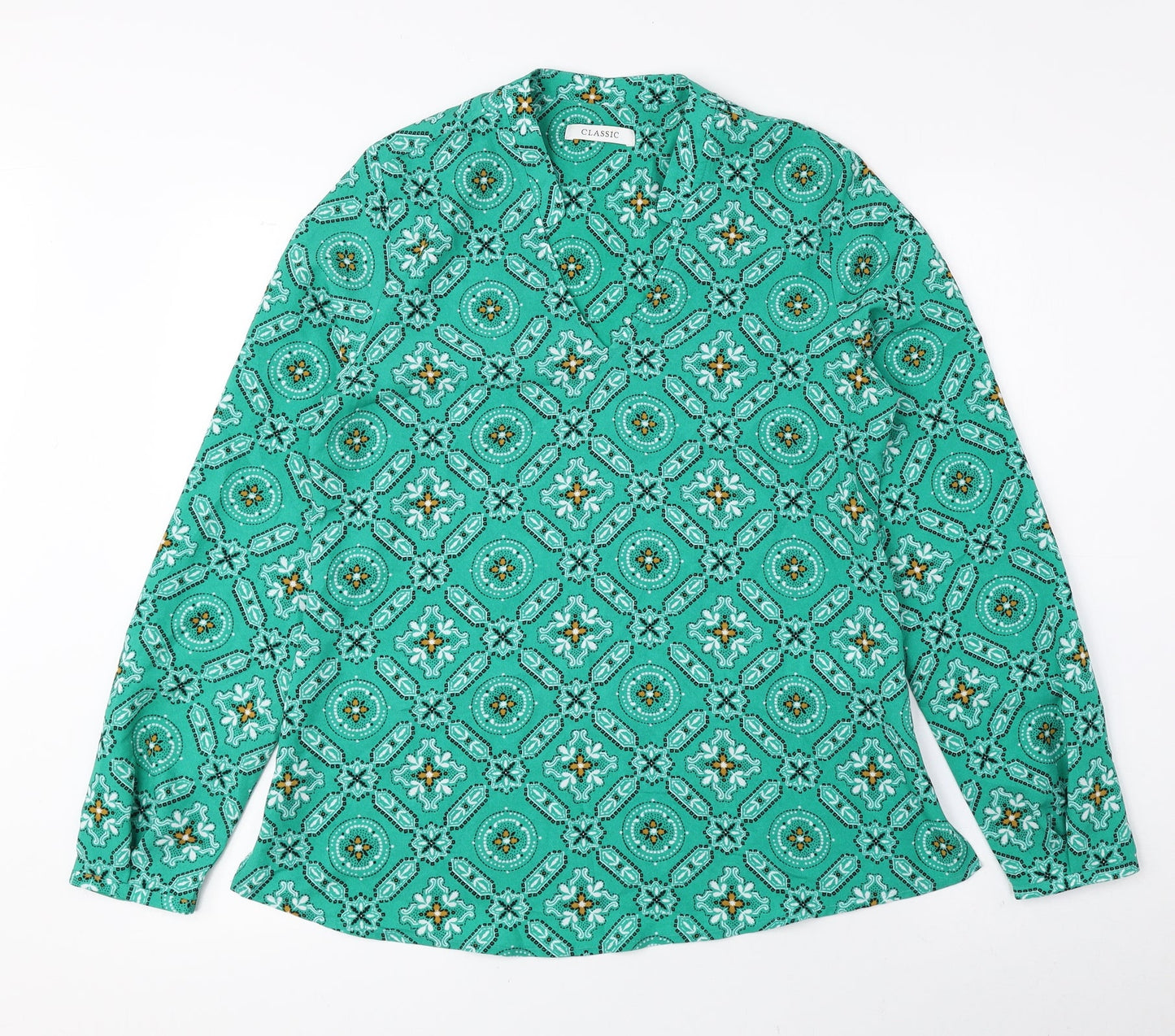 Womens UK Size 6 Classic Blue Basic Blouse