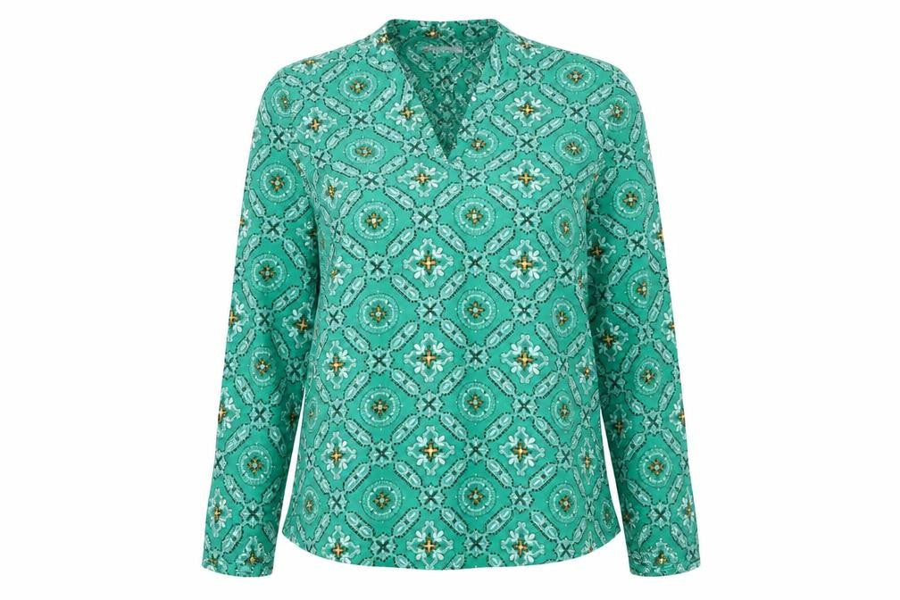 Womens UK Size 6 Classic Blue Basic Blouse
