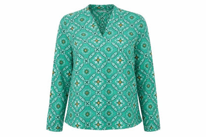 Womens UK Size 6 Classic Blue Basic Blouse