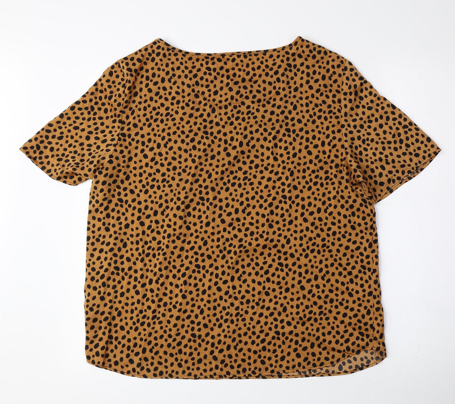 Womens UK Size 12 Marks and Spencer Brown Basic Blouse
