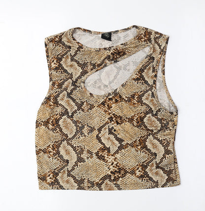 Womens UK Size L Urban Outfitters Brown Camisole T-Shirt