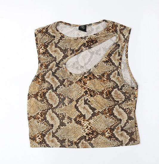 Womens UK Size L Urban Outfitters Brown Camisole T-Shirt