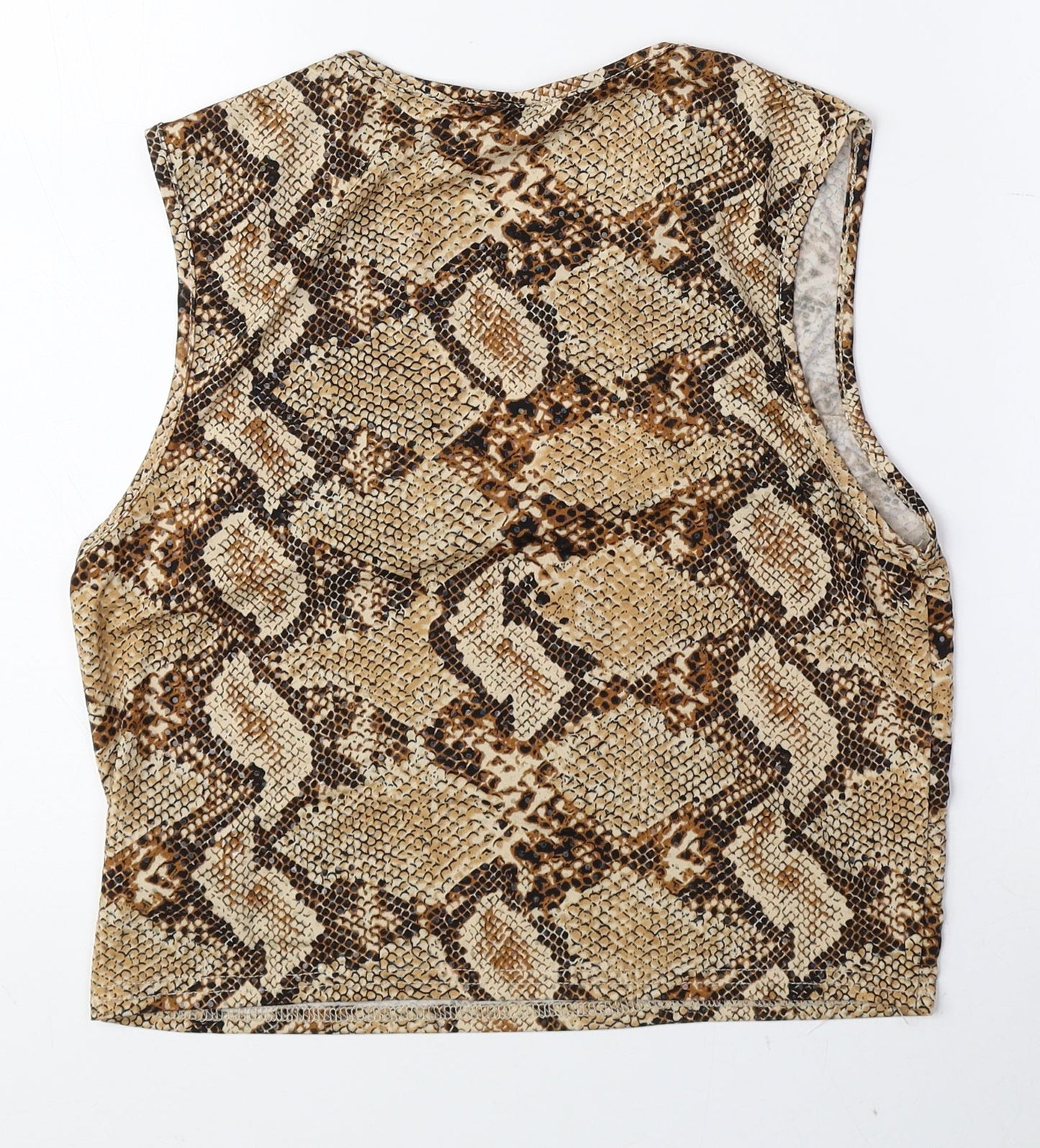 Womens UK Size L Urban Outfitters Brown Camisole T-Shirt