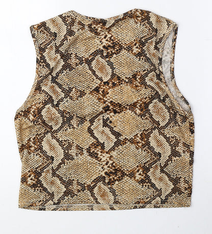 Womens UK Size L Urban Outfitters Brown Camisole T-Shirt