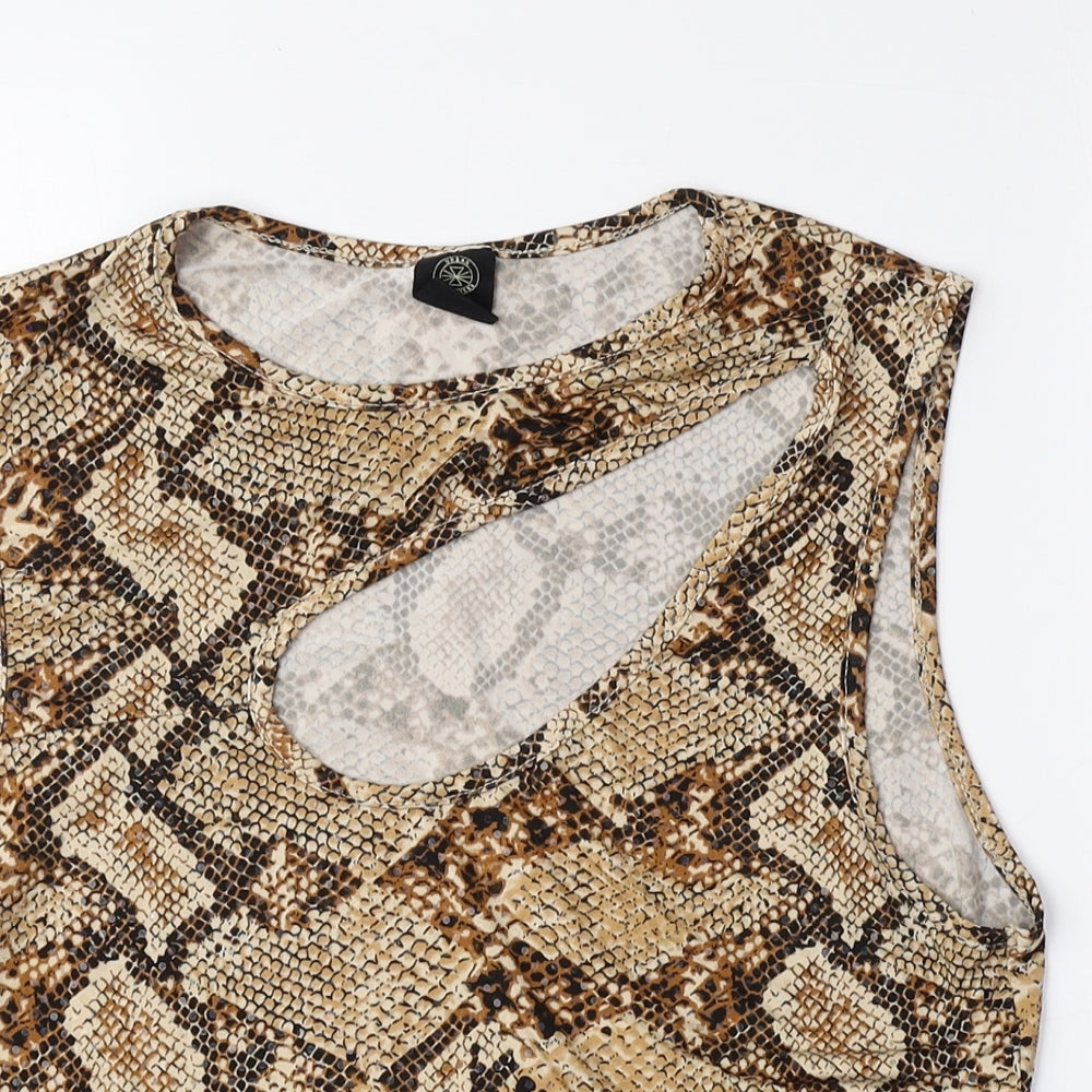 Womens UK Size L Urban Outfitters Brown Camisole T-Shirt