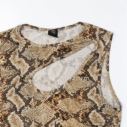 Womens UK Size L Urban Outfitters Brown Camisole T-Shirt