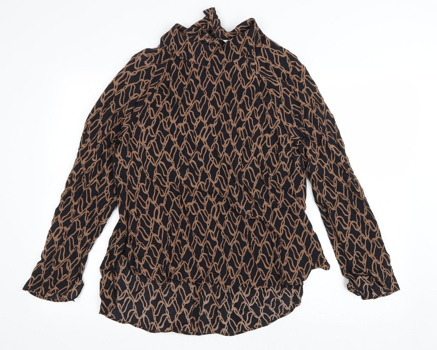 Womens UK Size 14 Marks and Spencer Brown Basic Blouse