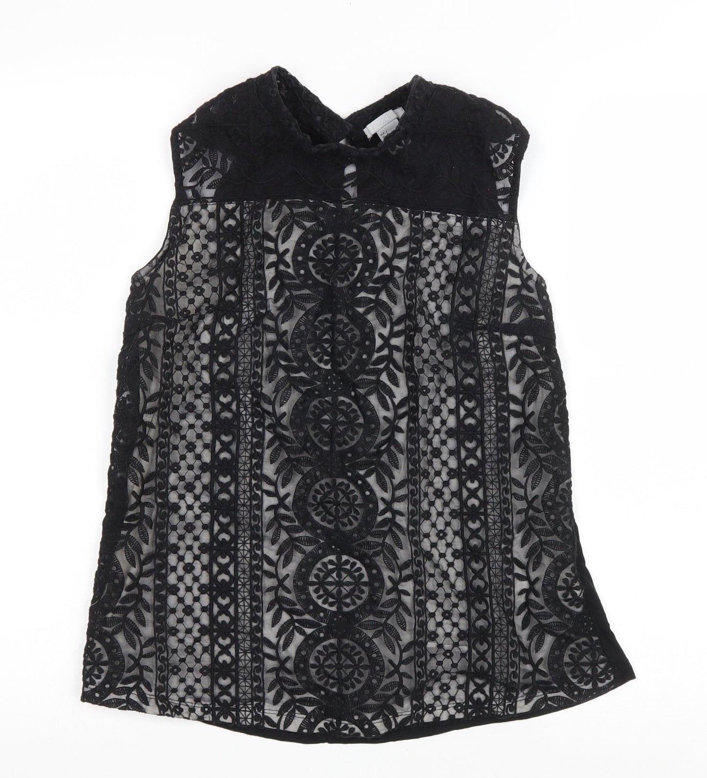 Womens UK Size S H&M Black Basic Tank