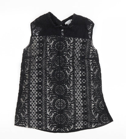Womens UK Size S H&M Black Basic Tank